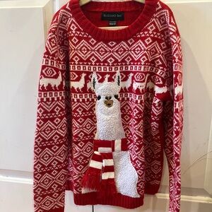Blizzard Bay Kids Red & White Llama Holiday Sweater